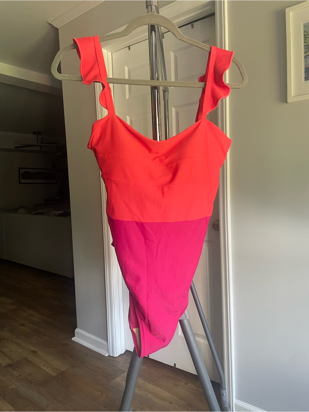 Summersalt Pink and Coral Colorblock One-Piece Swimsuit